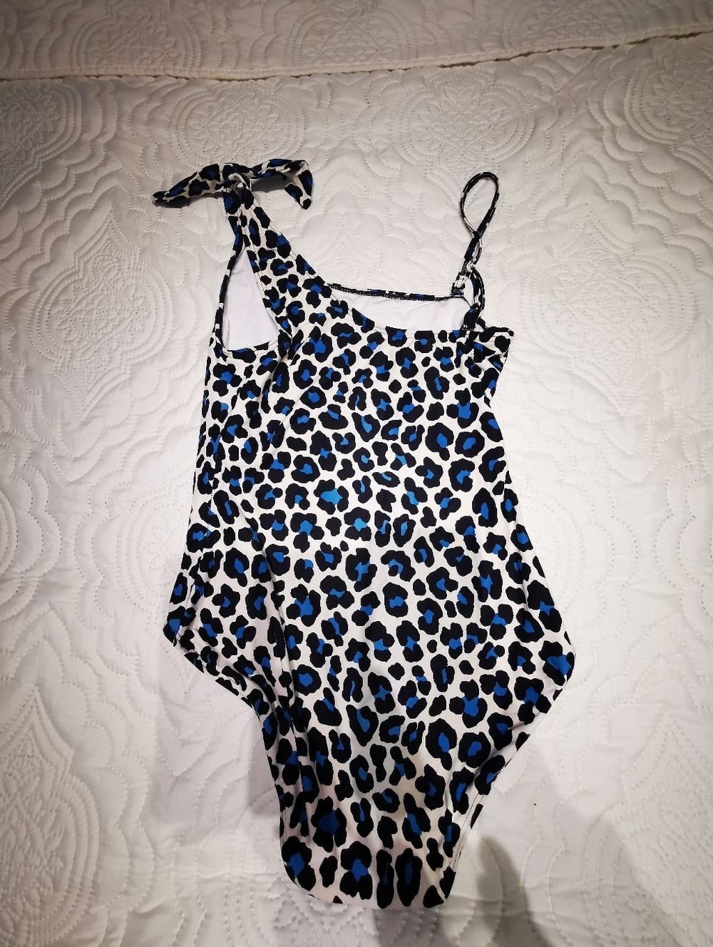 Michael Kors One Shoulder S10 Leopard Print One Piece Bathing Suit - Picture 6 of 8